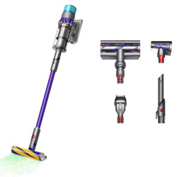 Вертикална прахосмукачка Dyson Gen5detect 446989-01, 280AW, 135000 об/мин, 0.75l, 70 мин, 3 режима, Никел/лилав