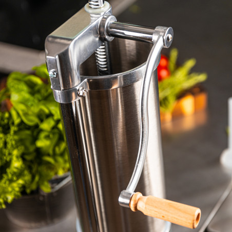 Машина за пълнене на колбаси Klausberg KB 7927, 5 Кг, Ръчна, 14-35мм, 6 фунии, Инокс