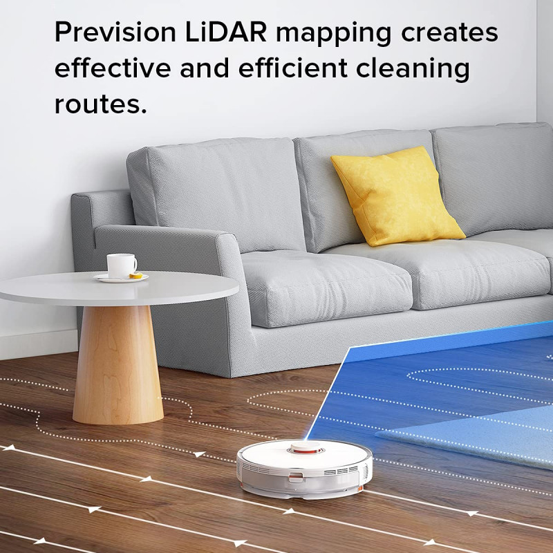 Прахосмукачка робот Roborock S5 Max, 58W, Wi-Fi, 2000Pa, 460 мл, 200 м2, Автономия до 190 мин, Турбо, Гласови команди, Бял