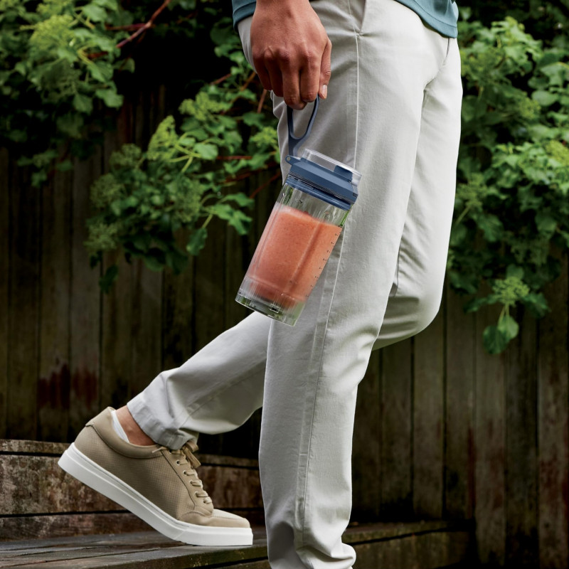 Преносим блендер Ninja Blast Max BC251EUNV, 14.4W, 11.1V, 570 мл, 19000 об/мин, Трошене на лед, До 25 цикъла, Без BPA, Син