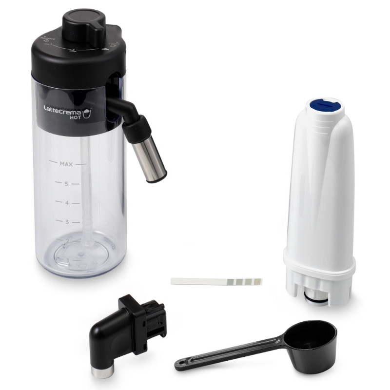 Кафеавтомат DeLonghi Magnifica PLUS ECAM 320.60.B, 1450W, 15 bar, 1.8l, 15 програми, 13 нива на смилане, TFT тъчскрийн, LatteCrema Hot, Опция за кафе на зърна, Черен