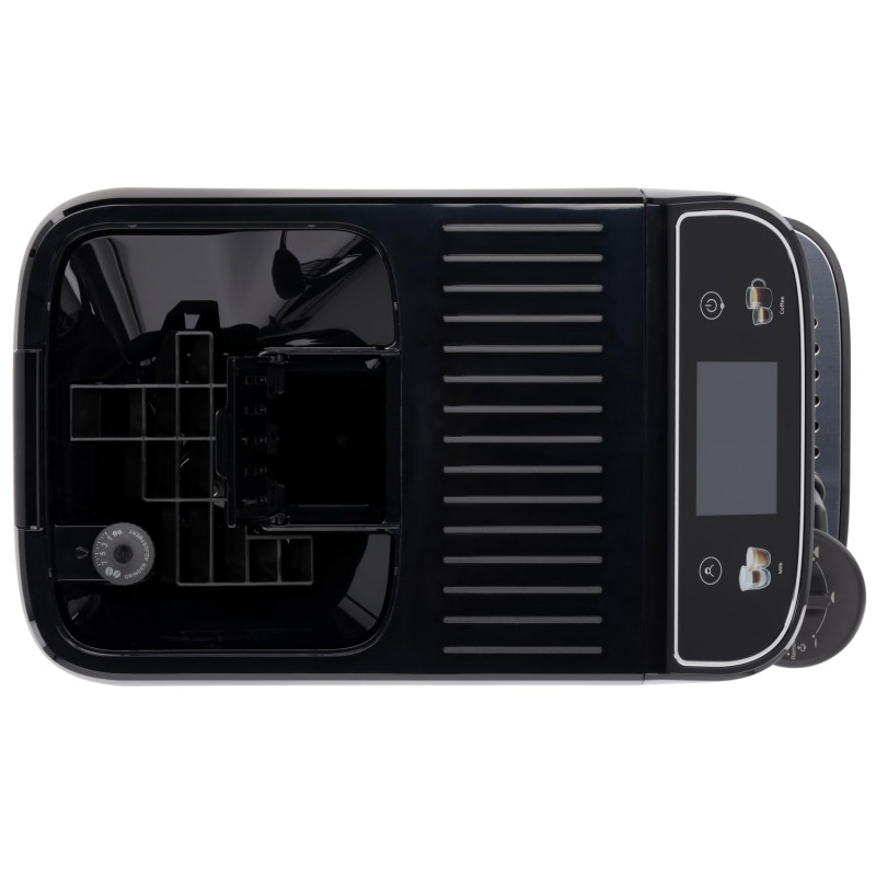 Кафеавтомат DeLonghi Magnifica PLUS ECAM 320.60.B, 1450W, 15 bar, 1.8l, 15 програми, 13 нива на смилане, TFT тъчскрийн, LatteCrema Hot, Опция за кафе на зърна, Черен