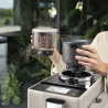 Еспресо машина DeLonghi Rivelia Sand Beige EXAM440.55.BG, 1450W, 19 bar, 1.4l, Тъчскрийн TFT, Twin Shot, Bean Adapt, LatteCrema Hot, 16 напитки, Бежов