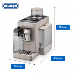 Еспресо машина DeLonghi Rivelia Sand Beige EXAM440.55.BG, 1450W, 19 bar, 1.4l, Тъчскрийн TFT, Twin Shot, Bean Adapt, LatteCrema Hot, 16 напитки, Бежов