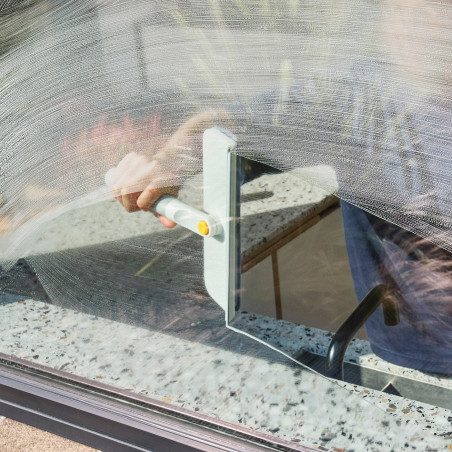 Моп за почистване на стъкла 2в1 Joseph Joseph CleanTech 6500014, 36 см, Сгъваема дръжка, Сив/Жълт