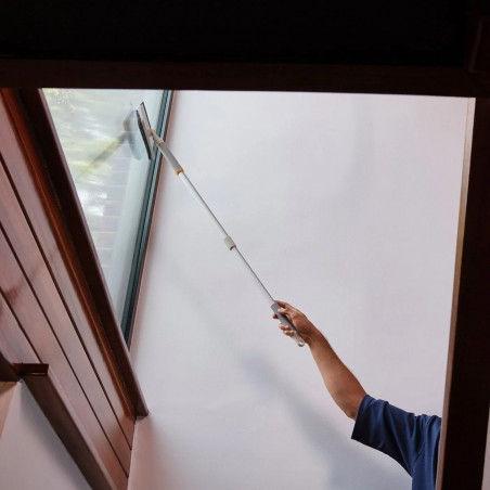 Моп за почистване на стъкла 2в1 Joseph Joseph CleanTech 6500014, 36 см, Сгъваема дръжка, Сив/Жълт