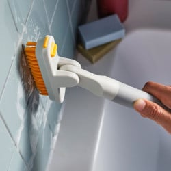 Четка за почистване на плочки Joseph Joseph CleanTech 6500022, 31 см, Отвор за окачване, Сив/Жълт