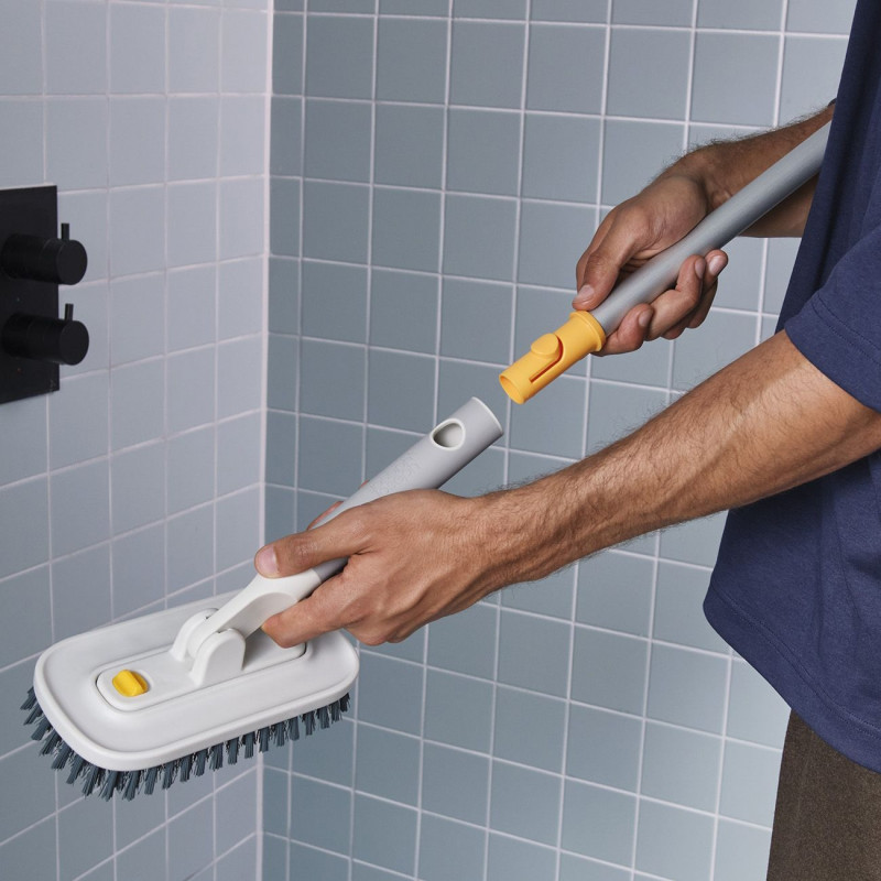 Телескопична дръжка Joseph Joseph CleanTech 6500038, 61-86 см, Отвор за окачване, Сив