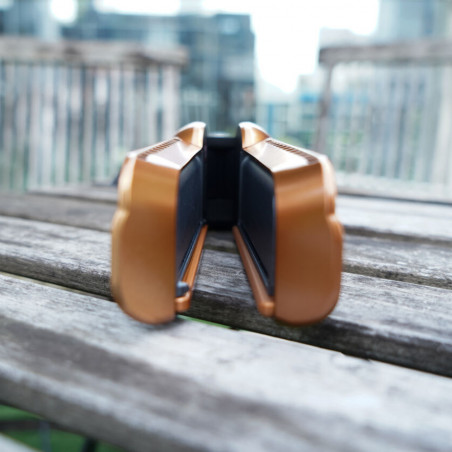 Преса за коса Dyson HT01 Airstrait Bco/Dbu, 1600W, 140°C, Йонизация, 6 нива на темп, Щадяща косата, Медно покритие, LCD, Син/меден