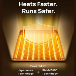 Вентилаторна печка DREO Atom 318, 1500 W, До 20 м2, 5 режима, HeatShield360, Таймер, Сив/Черен