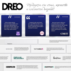 Вентилаторна печка DREO Atom 318, 1500 W, До 20 м2, 5 режима, HeatShield360, Таймер, Сив/Черен