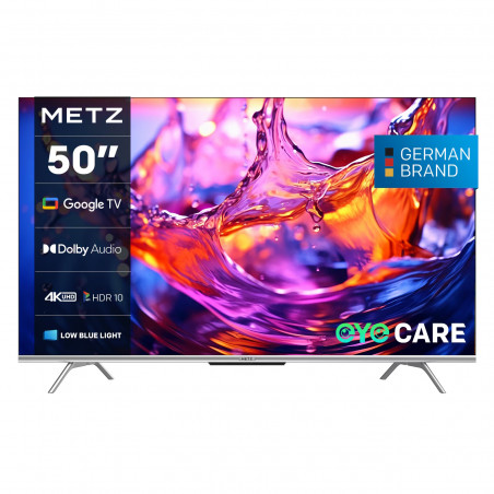 Телевизор METZ blue 50MUD7000, 50", 126 см, 3840х2160 4K UHD, SMART, Direct LED, HDR10/HLG, Dolby Digital/+, Bluetooth, Черен/сив