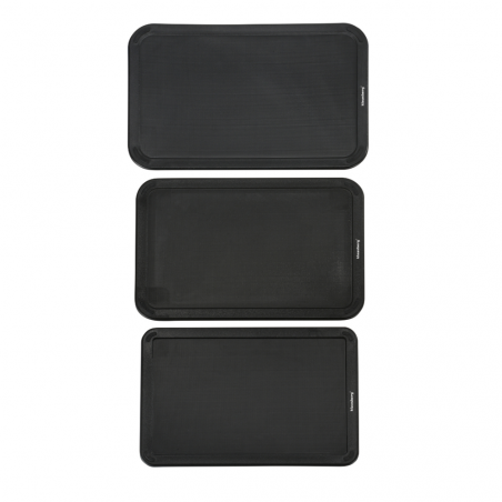 Комплект ножове и дъски за рязане Klausberg KB 7980, 8 части, Неръждаема стомана, Стойка, Черен/инокс