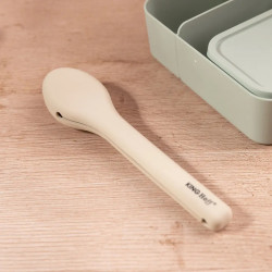 Комплект 3 бр прибори за хранене Kinghoff KH 1954, Силиконов калъф за съхранение, Неръждаема стомана, Сребрист