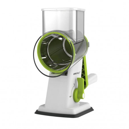 Ръчно ренде с 3 сменяеми приставки Kinghoff KH 1960, Неръждаема стомана, Бял/Зелен