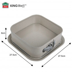 Форма за печене с падащо дъно Kinghoff KH 1977, 27.5 см, Мраморно покритие, Бежов