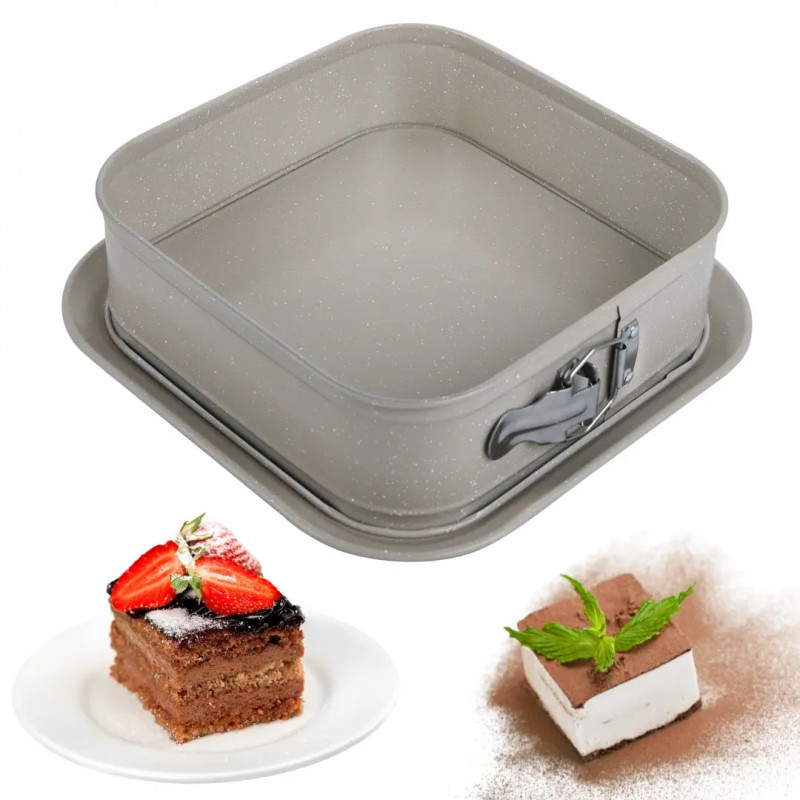 Форма за печене с падащо дъно Kinghoff KH 1977, 27.5 см, Мраморно покритие, Бежов