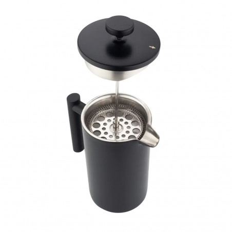 Френска преса за кафе/чай Kinghoff KH 1996, 1 л, Неръждаема стомана, Двойни стени, Черен