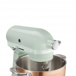 Планетарен миксер KitchenAid Artisan Blossom Exclusive Design 5KSM180LEELB, 300W, 4.7 л, Direct drive, 10 скорости, Накланяща се глава, Купа от кована мед, Билково зелен