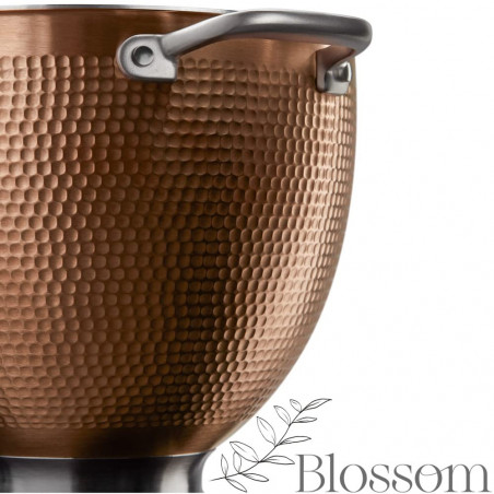 Планетарен миксер KitchenAid Artisan Blossom Exclusive Design 5KSM180LEELB, 300W, 4.7 л, Direct drive, 10 скорости, Накланяща се глава, Купа от кована мед, Билково зелен