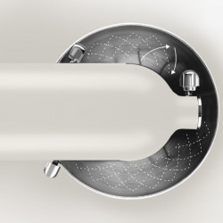 Планетарен миксер KitchenAid Artisan Monochrome White 5KSM156CXEPL, 300W, 4.7 л, Direct drive, 10 скорости, Накланяща се глава, Керамична купа, Порцеланово бял