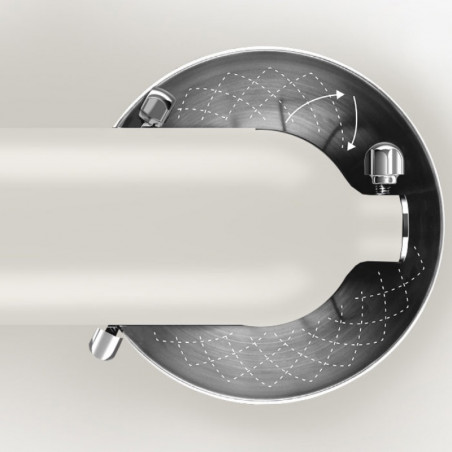 Планетарен миксер KitchenAid Artisan Monochrome White 5KSM156CXEPL, 300W, 4.7 л, Direct drive, 10 скорости, Накланяща се глава, Керамична купа, Порцеланово бял