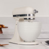 Планетарен миксер KitchenAid Artisan Monochrome White 5KSM156CXEPL, 300W, 4.7 л, Direct drive, 10 скорости, Накланяща се глава, Керамична купа, Порцеланово бял