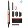 Маша за коса Dyson 123682-01 HS08 Airwrap i.d.™ Straight + Wavy T1/T2 AmSi/PkCp, 1300W, 13.5 l/s, Автоматизирано къдрене, Йонизиране, 3 скорости, 3 температури, Bluetooth, Аметистово сребрист/розов меден