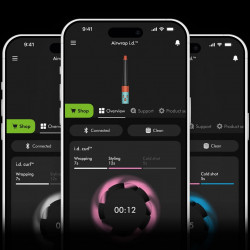 Маша за коса Dyson 123682-01 HS08 Airwrap i.d.™ Straight + Wavy T1/T2 AmSi/PkCp, 1300W, 13.5 l/s, Автоматизирано къдрене, Йонизиране, 3 скорости, 3 температури, Bluetooth, Аметистово сребрист/розов меден