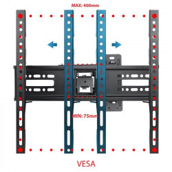 Стойка за телевизор Esperanza ERW016, 26" - 70", 400x400 мм, До 45 кг, Черен