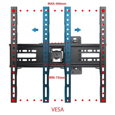 Стойка за телевизор Esperanza ERW016, 26" - 70", 400x400 мм, До 45 кг, Черен