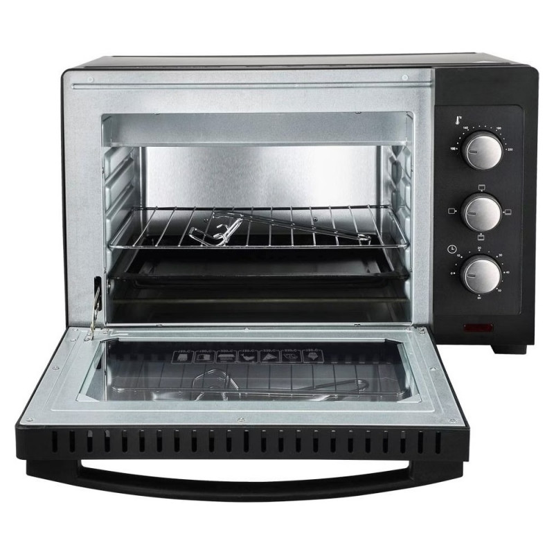 Електрическа фурна Esperanza EKO008N, 1280W, 20 л, 100-230C, Таймер 60 мин, Черен