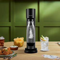 Машина за газирана вода SodaStream GAIA, 1 л, Ръчна карбонизация, 2 степени, Без BPA, Черен