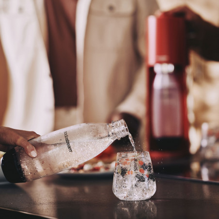 Комплект бутилки SodaStream Fuse за газиране, 1 л, 2 бр, Без BPA, Съвместими с DUO, ART, TERRA, GAIA, Черен