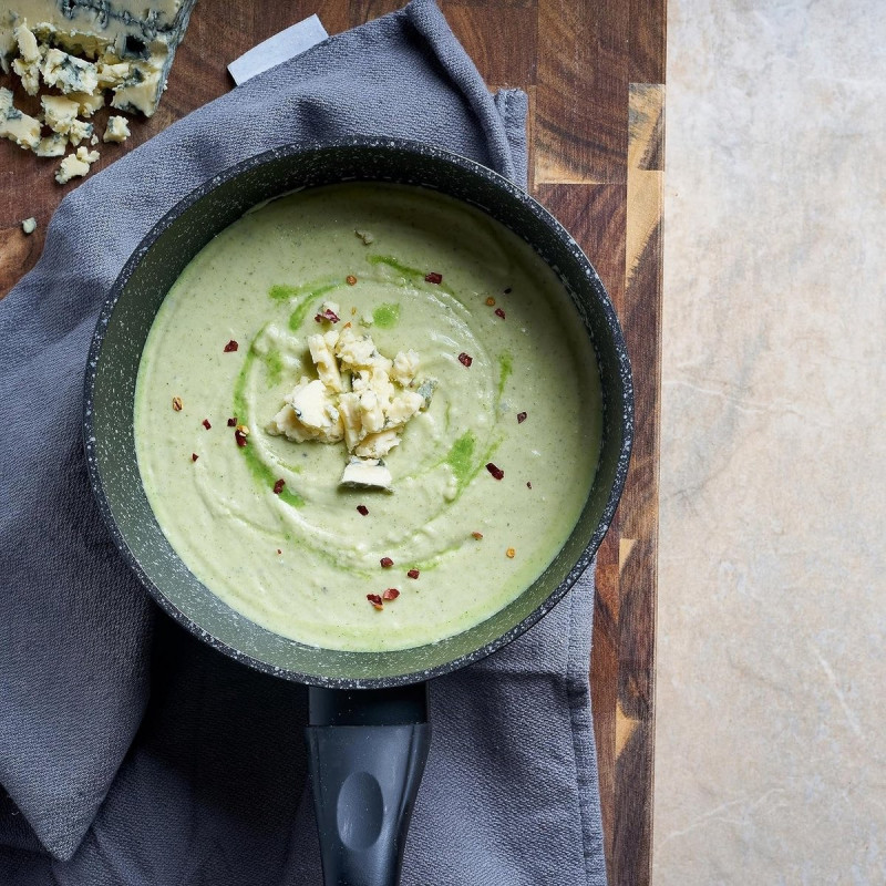 Касерола с капак Royalty Line RL-FSN20, 20 см, 2.1 л, Гранитно покритие, Индукция, Черен