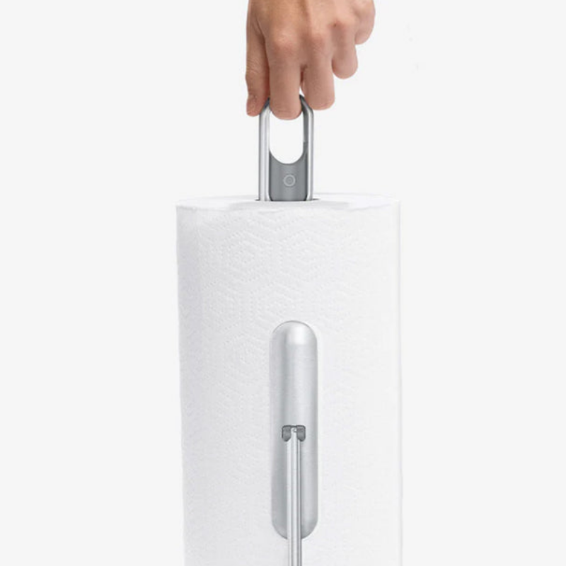 Поставка за кухненска хартия с вграден спрей за повърхности SimpleHuman KT1196, 177 мл, 20.3х17.8х38.1 см, Матов инокс