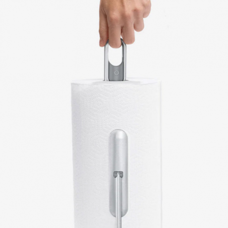 Поставка за кухненска хартия с вграден спрей за повърхности SimpleHuman KT1196, 177 мл, 20.3х17.8х38.1 см, Матов инокс