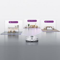 Прахосмукачка робот Eureka J15 Ultra, 19000 Pa, 3 л, Автономия 150 мин, Lidar + RGB камера, FlexiRazor, Гласов контрол, Бял