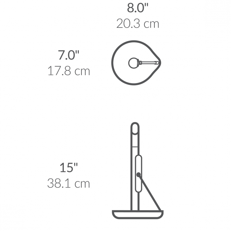 Поставка за кухненска хартия SimpleHuman KT1203, 38.1х17.8х20.3 см, Матов инокс