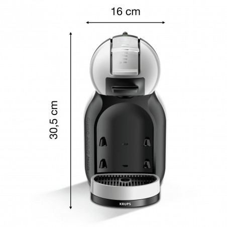 Комплект кафемашина с 6 пакета капсули Krups Mini Me KP123B10, 15 бара, 1500 W, 0.8 л, Сив/Черен