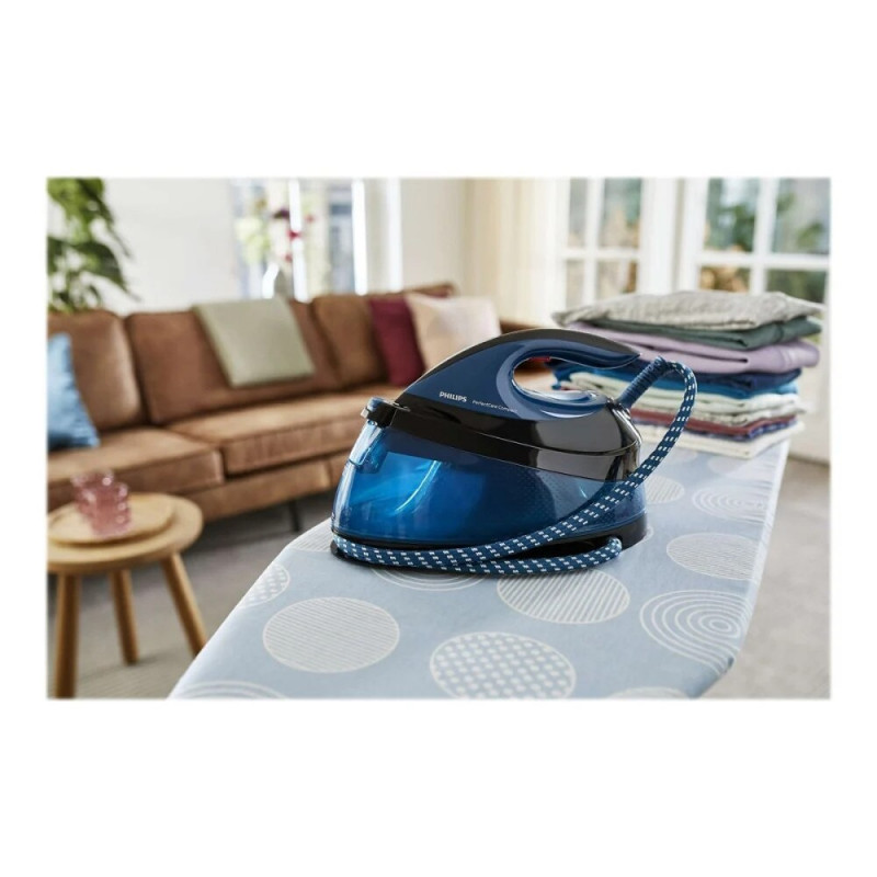 Парогенератор Philips PerfectCare GC7846/80, 2400W, 1.5 л, OptimalTemp, 120 г/мин, SteamGlide, Син