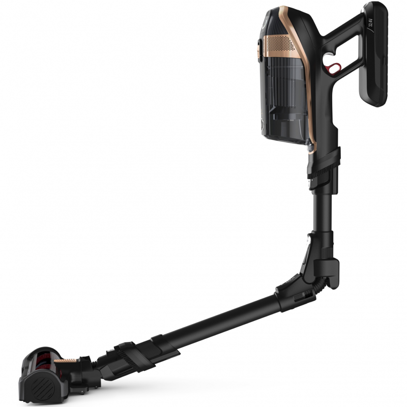 Вертикална прахосмукачка Rowenta X-Force Flex 15.60 RH99F1, 520W, 230AW, 0.9 л, 32.4V, Автономия 80 мин, Автоматична мощност, LED четка, Дисплей, Flex, Черен/бронз
