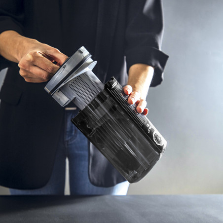 Вертикална прахосмукачка Rowenta X-Force Flex 15.60 RH99F1, 520W, 230AW, 0.9 л, 32.4V, Автономия 80 мин, Автоматична мощност, LED четка, Дисплей, Flex, Черен/бронз