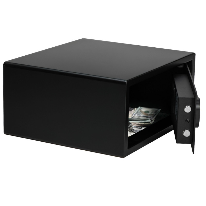 Електронен сейф Adler AD 1045, 200x420x370 мм, 14 л, Блокиране след 4 грешни опита, Предупреждение за изтощена батерия, Черен