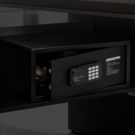 Електронен сейф Adler AD 1045, 200x420x370 мм, 14 л, Блокиране след 4 грешни опита, Предупреждение за изтощена батерия, Черен