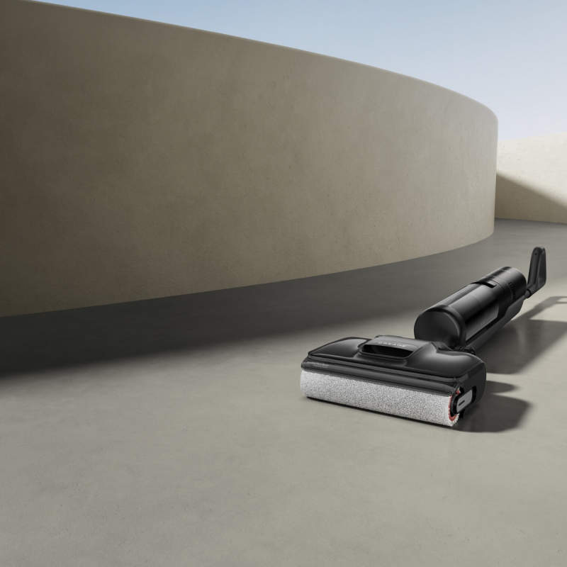 Вертикална прахосмукачка DREAME H12 Pro HHR25A, 300W, 0.7/0.9 л, 3 режима, 35 мин, Мокро/сухо, Гласови известия, LED, Автоматично сушене на мопа, Черен/сив