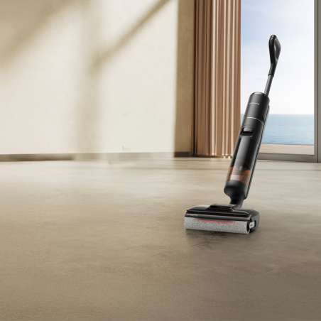 Вертикална прахосмукачка DREAME H12 Pro HHR25A, 300W, 0.7/0.9 л, 3 режима, 35 мин, Мокро/сухо, Гласови известия, LED, Автоматично сушене на мопа, Черен/сив