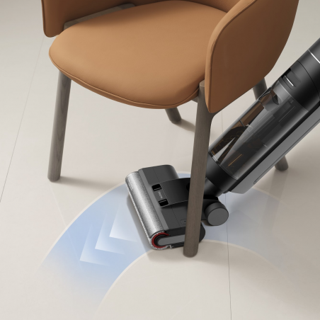 Вертикална прахосмукачка DREAME H12 Pro HHR25A, 300W, 0.7/0.9 л, 3 режима, 35 мин, Мокро/сухо, Гласови известия, LED, Автоматично сушене на мопа, Черен/сив