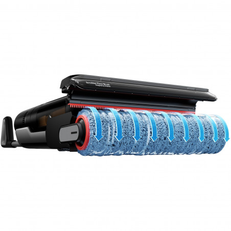 Вертикална прахосмукачка DREAME H12 Pro HHR25A, 300W, 0.7/0.9 л, 3 режима, 35 мин, Мокро/сухо, Гласови известия, LED, Автоматично сушене на мопа, Черен/сив