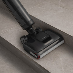 Вертикална прахосмукачка DREAME H12 Pro HHR25A, 300W, 0.7/0.9 л, 3 режима, 35 мин, Мокро/сухо, Гласови известия, LED, Автоматично сушене на мопа, Черен/сив